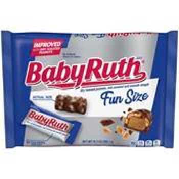 Baby Ruth Candy Fun Size 10.2 oz Individually Wrapped Quantity 10.2 oz Per Bag Sweet Browse at UsaCandyWholesale.Com