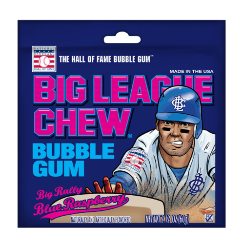 Big League Chew Blue Raspberry (12 Packs Per Box)