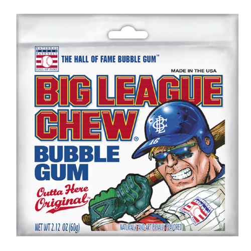 Big League Chew Bubble Gum Original Flavor 2.12 oz Each Pack Quantity 12 Packs Per Box Sweet Browse at UsaCandyWholesale.Com