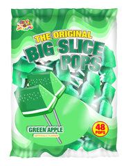 Big Slice Pops by Alberts - Apple Flavor Quantity 48 Pops Per Bag Sweet Browse at UsaCandyWholesale.Com