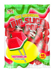 Big Slice Pops by Alberts - Watermelon Flavor Quantity 48 Pops Per Bag Sweet Browse at UsaCandyWholesale.Co