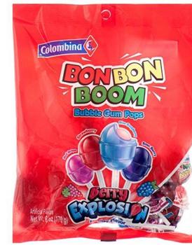 Bon Bon Bum Berry Explosion Pops Peg Bag 7 oz Each Bag Quantity 3 Bags Sweet Browse at UsaCandyWholesale.Com