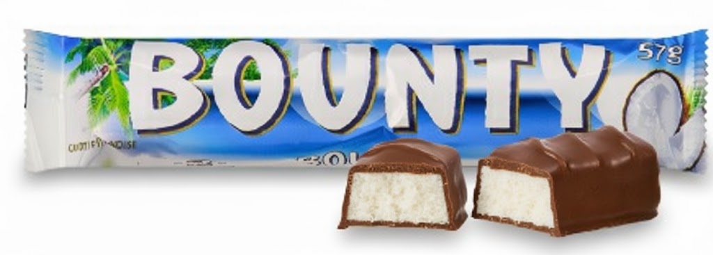 Bounty Coconut Covered With Milk Chocolate 2.01 oz Each Pack Quantity 24 Packs Per Box Sweet Browse at UsaCandyWholesale.Com