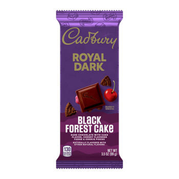 Cadbury Royal Dark Black Frosted Cake With Cherry Premium 3.5 oz Each Bar Quantity 1 Single Bar Sweet Browse at UsaCandyWholesale.Com