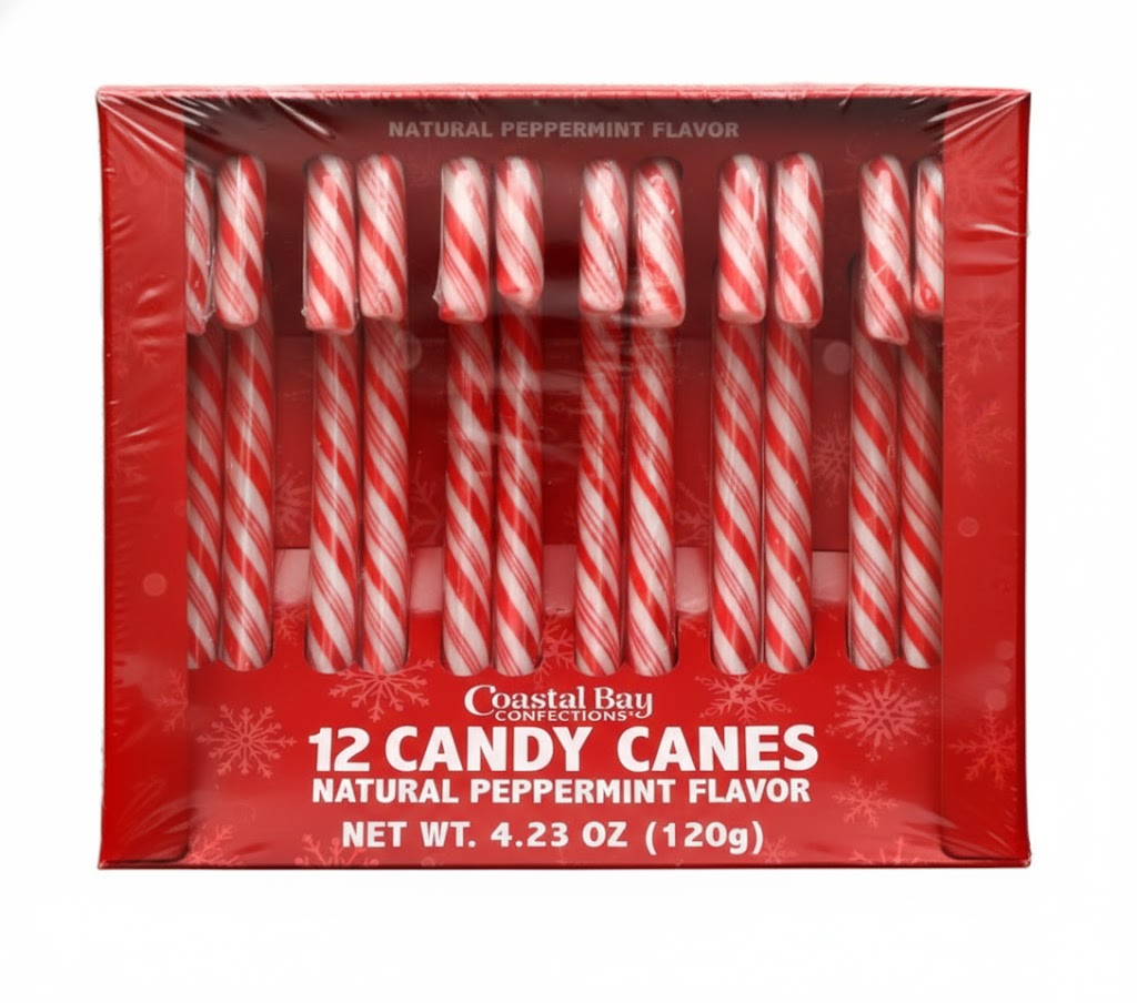 Candy Cane Peppermint Flavor 4.23 oz Quantity 12 Pieces Per Box Sweet Browse at UsaCandyWholesale.Com