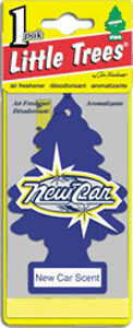 Car Air Freshener Little Trees New Car Scent Individually Wrapped Quantity 24 Pieces Per Bag Happy Browse at UsaCandyWholesale.Com