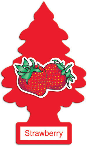 Car Air Freshener Little Trees Strawberry Scented Individually Wrapped Quantity 24 Pieces Per Bag Happy Browse at UsaCandyWholesale.Com