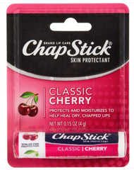 ChapStick Classic Cherry Lip Balm 0.15 oz Blister Pack Quantity 12 Pieces Per Box Happy Browse at UsaCandyWholesale.Com