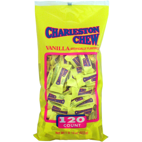 Charleston Chew By Tootsie Vanilla Covered Chocolate Snack Size Bulk Wrapped Candy Quantity 120 Pieces Per Bag Sweet Browse at UsaCandyWholesale.Com