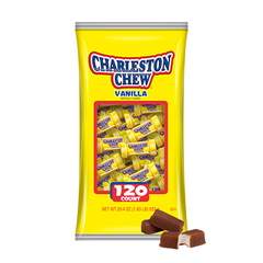 Charleston Chew By Tootsie Vanilla Covered Chocolate Snack Size Bulk Wrapped Candy Quantity 120 Pieces Per Bag Sweet Browse at UsaCandyWholesale.Com