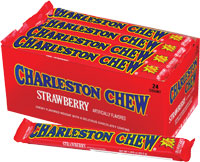 Charleston Chew Strawberry Chewy Flavored Nougat with a Delicious Chocolatey Coating Quantity 24 Bars Per Box Sweet Browse at UsaCandyWholesale.Com