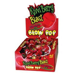 Charms Blow Pop Kiwi Berry Blast Quantity 48 Pops Per Box Sweet Browse at UsaCandyWholesale.Com