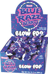 Charms Blow Pops Blue Raspberry Flavor (48 Pops Per Box)