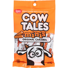 Cow Tales Minis Original Caramel Peg Bag 4 oz Each Bag Quantity 3 Bags Sweet Browse at UsaCandyWholesale.Com
