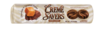 Creme Savers Chocolate Caramel Hard Candy Quantity 24 Rolls Per Box Sweet Browse at UsaCandyWholesale.Com