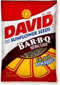 David Sunflower Seeds BBQ 1.5 oz Each Pack Quantity 12 Packs Per Box Happy Browse at UsaCandyWholesale.Com