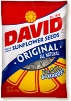 David Sunflower Seeds Original 1.5 oz Each Pack Quantity 12 Packs Per Box Sweet Browse at UsaCandyWholesale.Com