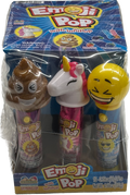 Emoji Pop Lollipop + Toy Kidsmania Lollipop With Toy Quantity 12 Pieces Per Box Sweet Browse at UsaCandyWholesale.Com