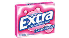 Extra Gum Classic Bubble Original Long Lasting Flavor Sugar Free Gum By Wrigley's Quantity 15 Sticks Per Pack 10 Packs Per Box Sweet Browse at UsaCandyWholesale.Com