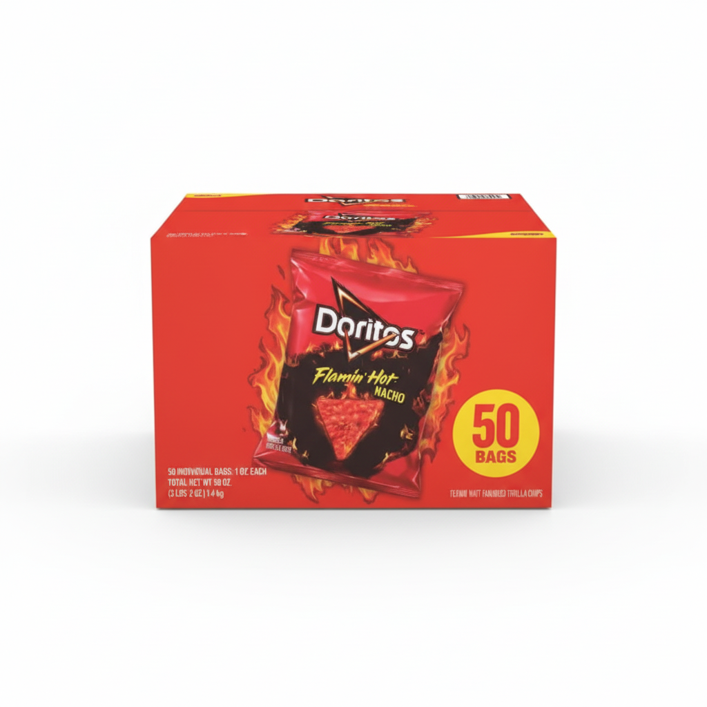 Frito-Lay Doritos Flamin Hot Nacho (50 Bags) at UsaCandyWholesale.Com