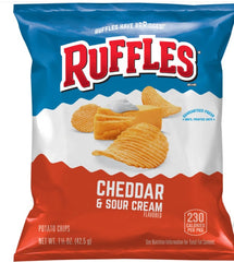Frito-Lay Ruffles Cheddar & Sour Cream Chips 1.5 Each Pack Quantity 10 Packs Sweet Browse at UsaCandyWholesale.Com