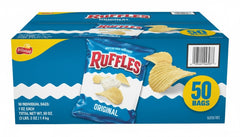 Frito Lay Ruffles Original Chips 1 oz Each Pack Quantity 50 Packs Per Case Sweet Browse at UsaCandyWholesale.Com