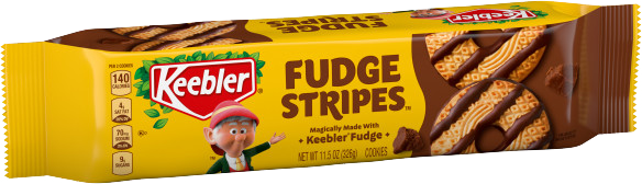 Fudge Stripes Original Cookies By Keebler King Size Each Pack 4.7 oz Quantity10 Packs Per Box Sweet Browse at UsaCandyWholesale.Com