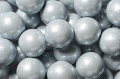 Gumballs 1' Inch Silver Color Bag Approximately 2 Pounds Quantity Approximately 120 Pieces Per Bag Sweet Browse at: UsaCandyWholesale.Com