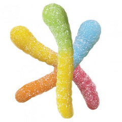 Gummy Worms Neon Sour Bulk Candy By Albanese Individual Unwrapped Candy By Albanese Quantity 4.5 Lbs Per Bag Sweet Browse at UsaCandyWholesale.Com
