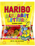Haribo Alphabet Letter Gummy Candy 5 oz Each Pack Quantity 12 Bags Per Case Sweet Browse at UsaCandyWholesale.Com