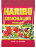 Haribo Dinosaurs Gummy Candy 5 oz Each Bag Quantity 12 Bags Per Case Sweet Browse at UsaCandyWholesale.Com