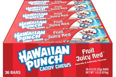 Hawaiian Punch Chews Bar Fruit Juicy Red .8 oz Each Bar Quantity 36 Bars Per Box Sweet Browse at UsaCandyWholesale.Com