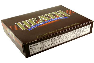 Heath Milk Chocolate English Toffee Bar Each Bar 1.4 oz Quantity 18 Bars Per Box Sweet Browse at UsaCandyWholesale.Com