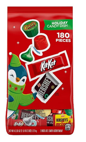 Hershey's Christmas Assorted Chocolate Wrapped Quantity 180 Pieces Per Bag Sweet Browse at UsaCandyWholesale.Com