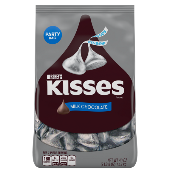 Hershey's Kisses Milk Chocolate Bulk Wrapped Candy Quantity 330 Pieces Per Bag Sweet Browse at UsaCandyWholesale.Com