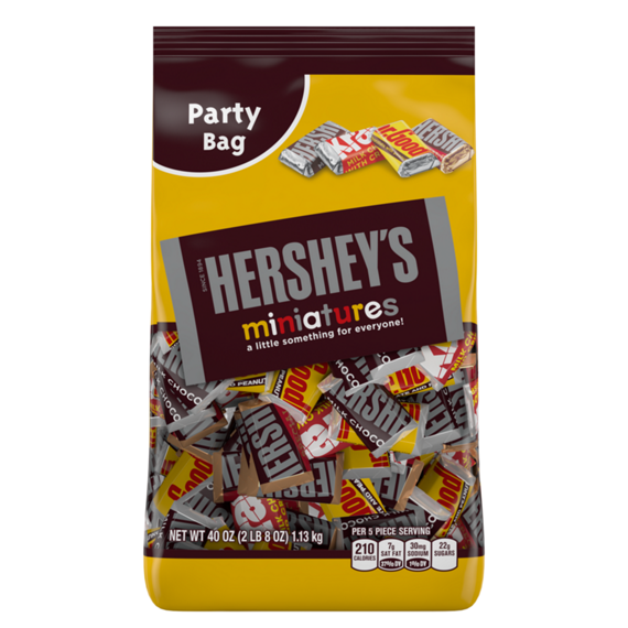 Hershey's Miniatures  Bulk Candy Wrapped (180 Pieces Per Bag)