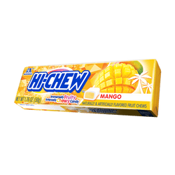 Hi Chew Fruit Chewy Candy Mango Flavor Each Pack 1.76 oz Quantity 15 Packs Per Box Sweet Browse at UsaCandyWholesale.Com