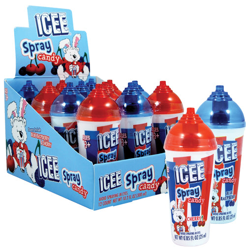 Icee Spray Candy Assorted Flavors Kidsmania Liquid Candy Quantity 12 Pieces Per Box Sweet Browse at UsaCandyWholesale.Com