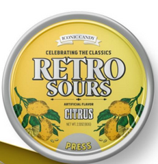 Iconic Retro Mint Sour Citrus 60g Each Unit Quantity 8 Units Per Box Sweet Browse at UsaCandyWholesale.Com