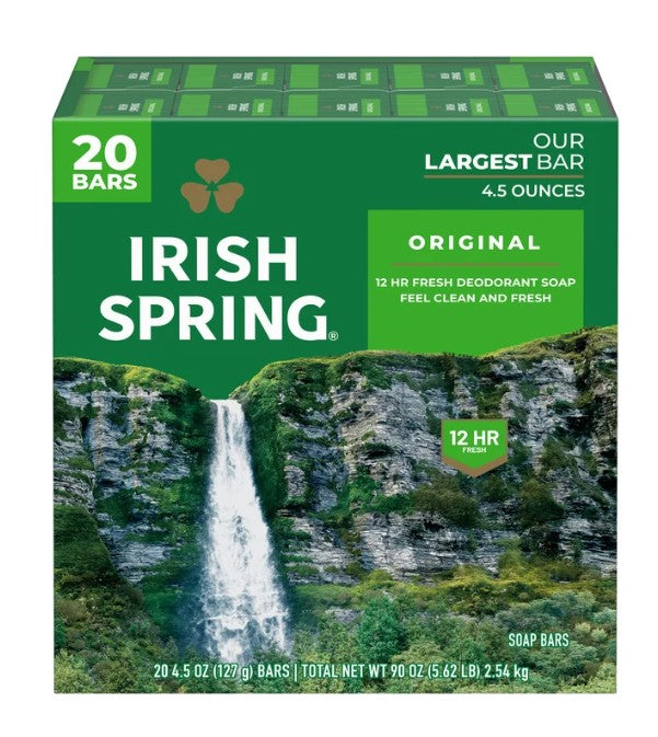 Irish Spring Soap Original 4.5 oz Each Piece Quantity 20 Pieces Per Case Happy Browse at UsaCandyWholesale.Com