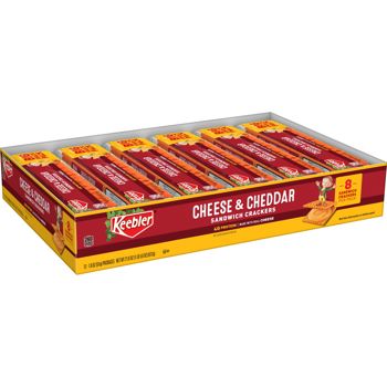 Keebler Crackers Cheese & Cheddar Each Pack 1.8 oz Quantity 6 Pieces Per Pack 12 Packs Per Case Sweet Browse at UsaCandyWholesale.Com