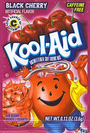 Kool aid Powder Black Cherry Flavor 0.13 oz Each Pack Quantity 48 Packs Per Box Sweet Browse at UsaCandyWholesale.Com