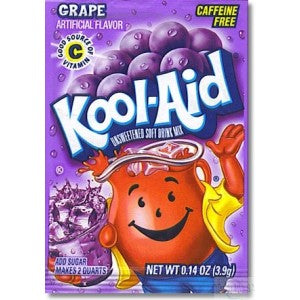 Kool aid Powder Grape Flavor 0.14 oz Each Pack Quantity 48 Packs Per Box Sweet Browse at UsaCandyWholesale.Com