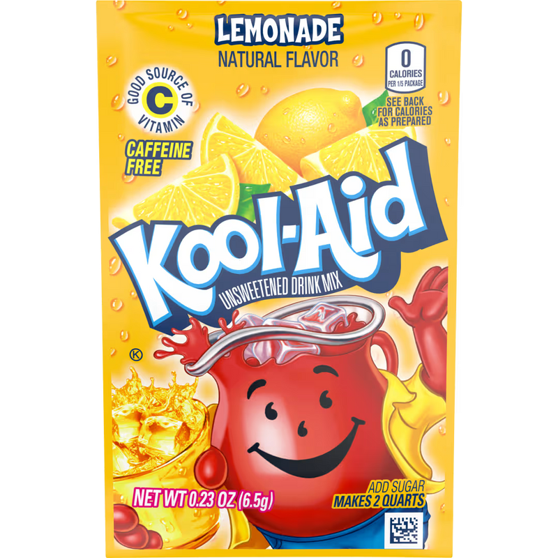 Kool aid Lemonade Flavor 0.23 oz (48 Packs Per Box)