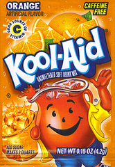 Kool aid Powder Orange Flavor 0.15 oz Each Pack Quantity 48 Packs Per Box Sweet Browse at UsaCandyWholesale.Com