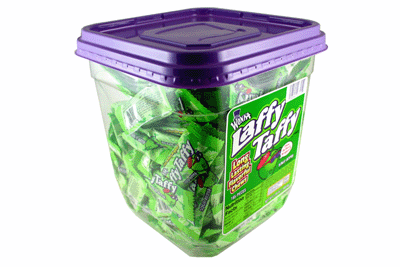 Laffy Taffy Sour Apple Flavor Wrapped 145 Pieces Per Jar)