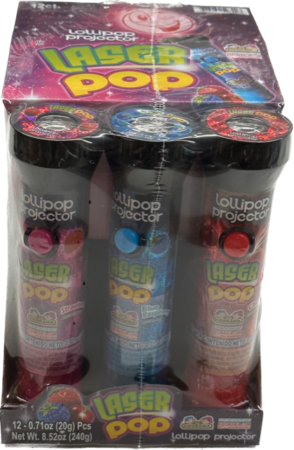 Laser Pop Kidsmania Lollipop With Toy Quantity 12 Pieces Per Box Sweet Browse at UsaCandyWholesale.Com