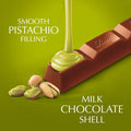 Lindt Lindor Pistachio Truffle Bar Size 1.3 oz Each Bar Quantity 24 Bars Per Box Sweet Browse at UsaCandyWholesale.Com
