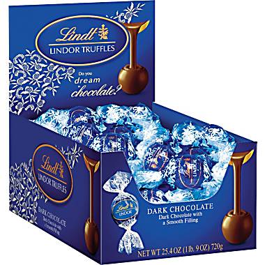 Lindt Lindor Truffles Dark Chocolate Wrapped (60 Pieces Per Box)