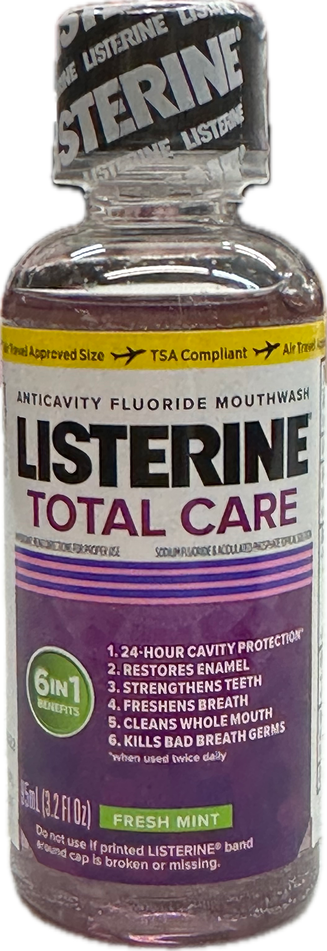 Listerine Total Care Mouthwash 3.2 oz Each Bottle Quantity 1 Bottle Happy Browse at UsaCandyWholesale.Com